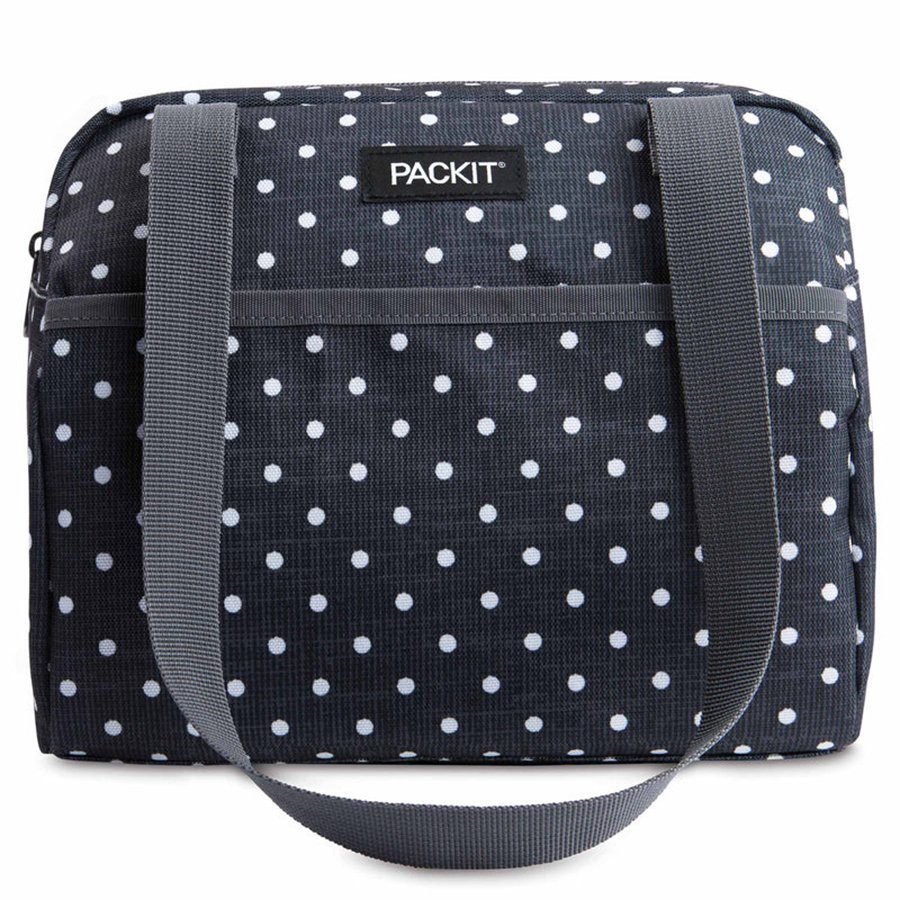 slide 1 of 1, PackIt Freezable Hampton Lunch Bag Polka Dots, 1 ct