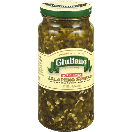 slide 2 of 9, Giuliano  Hot & Spicy Jalapeno Spread, 16 oz