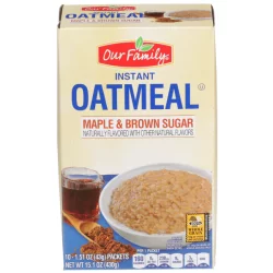 Our Family Maple & Brown Sugar Instant Oatmeal