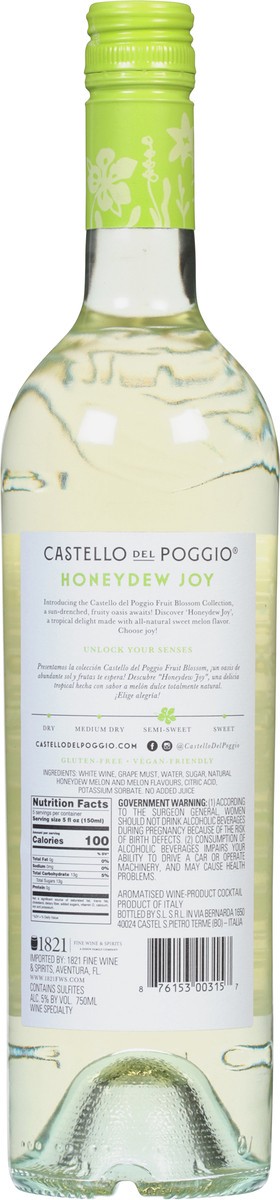 slide 9 of 9, Castello del Poggio Wine, Honeydew Joy, 1 ct