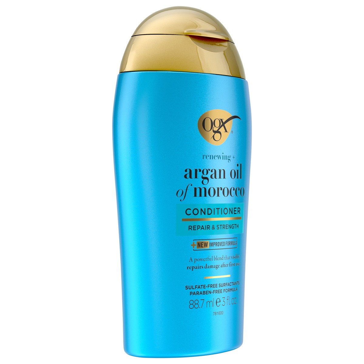 slide 9 of 11, OGX Renewing + Argan Oil of Morocco Conditioner, Damage Repairing Conditioner + Argan Oil to Help Strengthen & Repair Dry, Damaged Hair, Travel Size, TSA-Compliant, 3 fl. oz, 88.70 ml