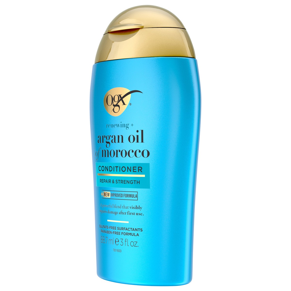 slide 3 of 11, OGX Renewing + Argan Oil of Morocco Conditioner, Damage Repairing Conditioner + Argan Oil to Help Strengthen & Repair Dry, Damaged Hair, Travel Size, TSA-Compliant, 3 fl. oz, 88.70 ml