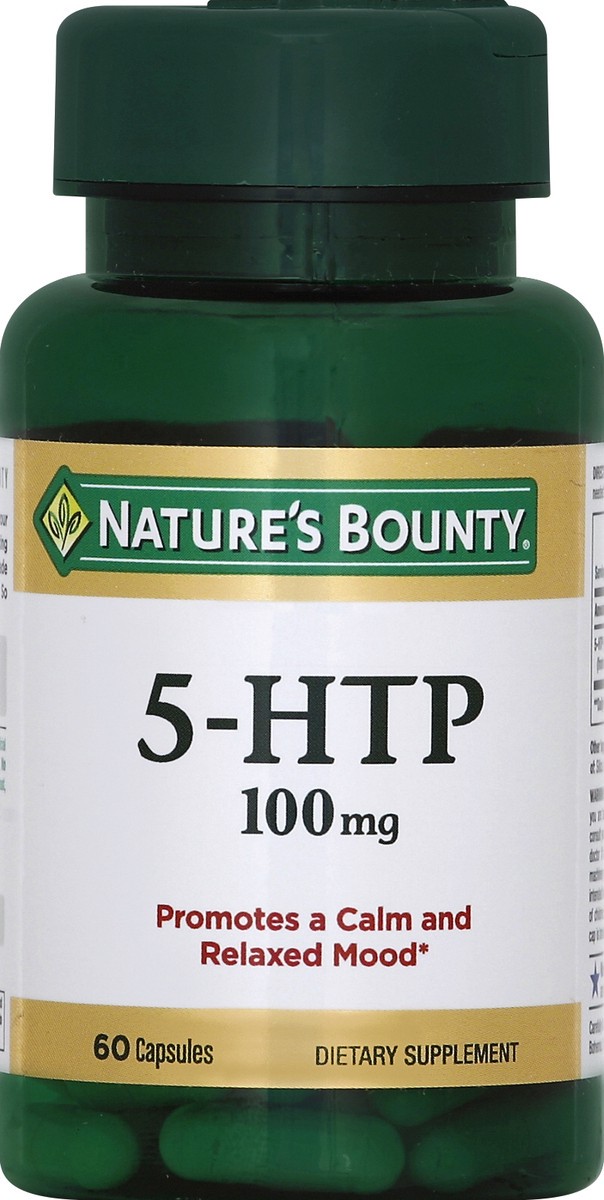 slide 1 of 3, Nature's Bounty, Inc Natures Bounty 5-Htp, 100 Mg, Capsules, 60 ct