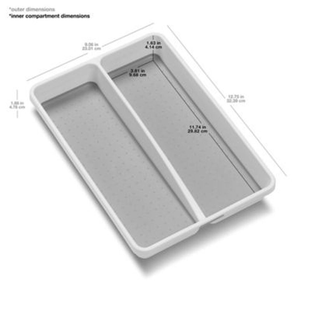 slide 3 of 6, madesmart Classic Mini Utensil Tray - White/Grey, 1 ct