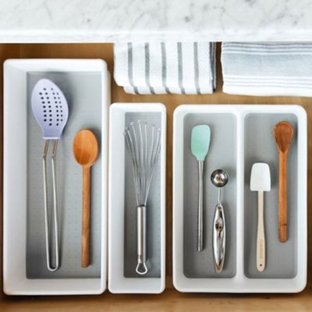 slide 2 of 6, madesmart Classic Mini Utensil Tray - White/Grey, 1 ct