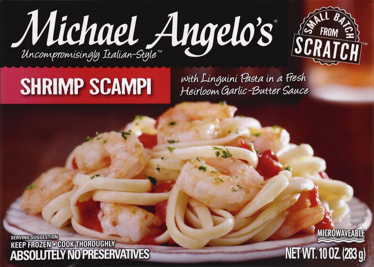 slide 4 of 4, Michael Angelo's Shrimp Scampi with Pasta, 10 oz