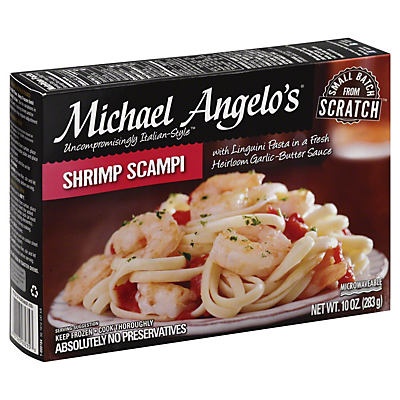 slide 1 of 4, Michael Angelo's Shrimp Scampi with Pasta, 10 oz