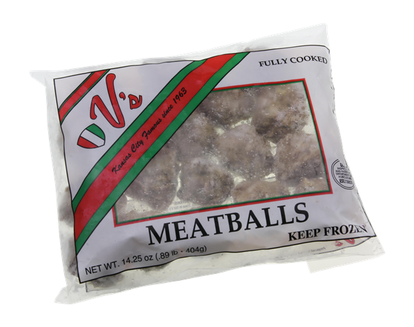 slide 1 of 1, V's Italian Style Meatballs, 14.25 oz