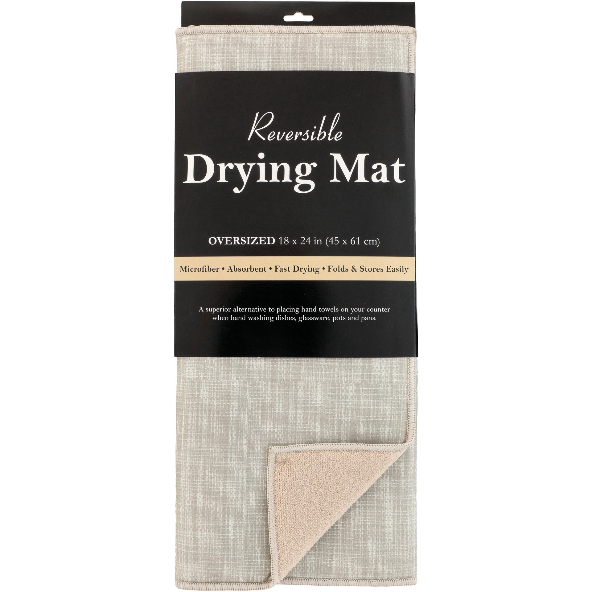 slide 1 of 1, RITZ Reversible Drying Mat - Chambray Tan, 18 ft x 24 ft