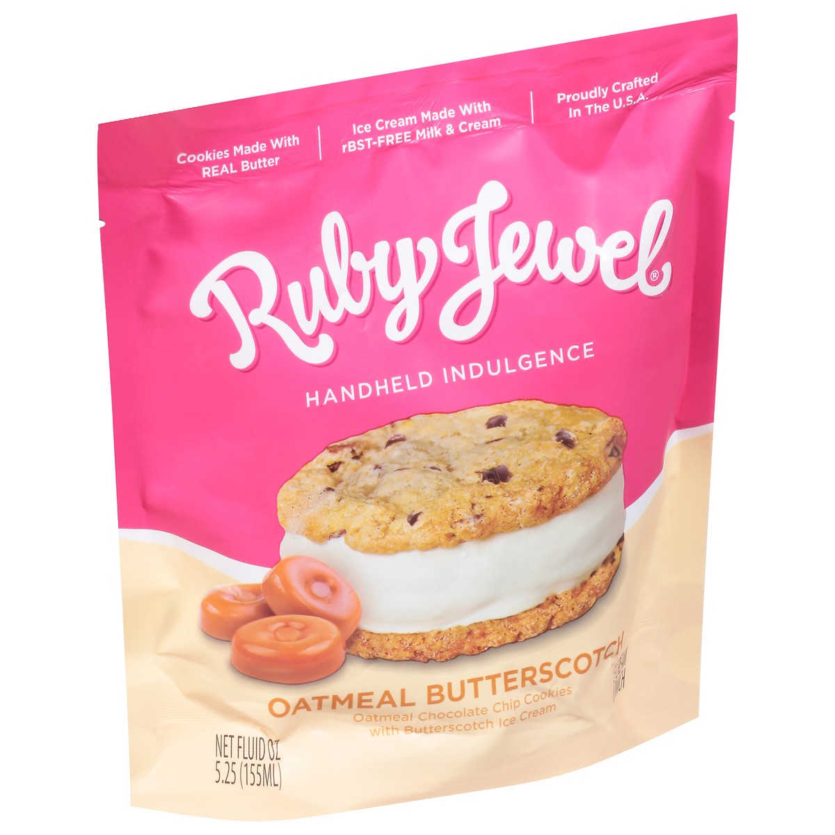 slide 2 of 9, Ruby Jewel Oatmeal Butterscotch Ice Cream Sandwich 5.25 fl oz, 5 oz