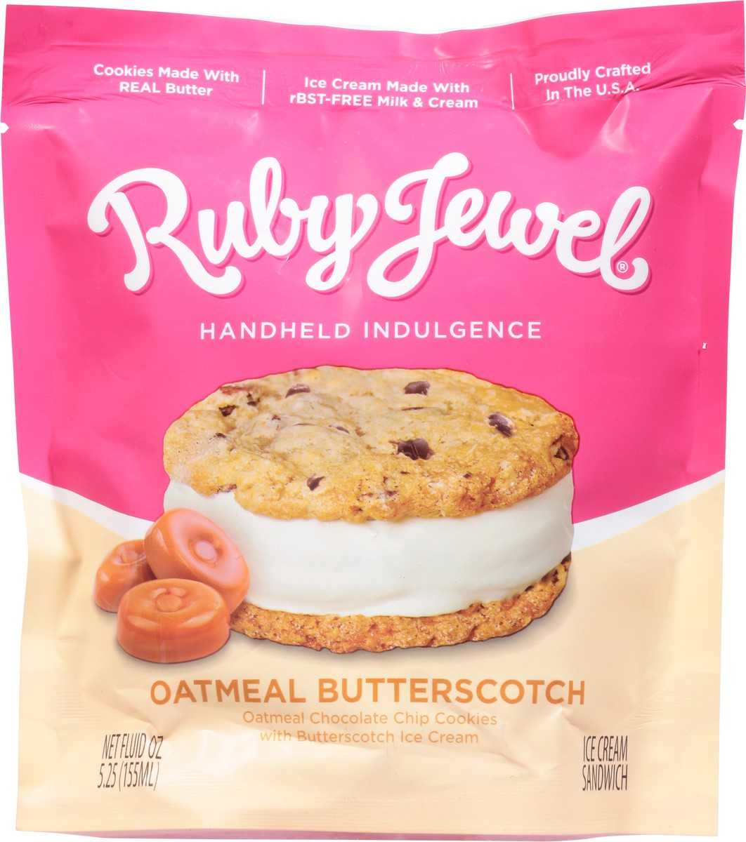 slide 6 of 9, Ruby Jewel Oatmeal Butterscotch Ice Cream Sandwich 5.25 fl oz, 5 oz