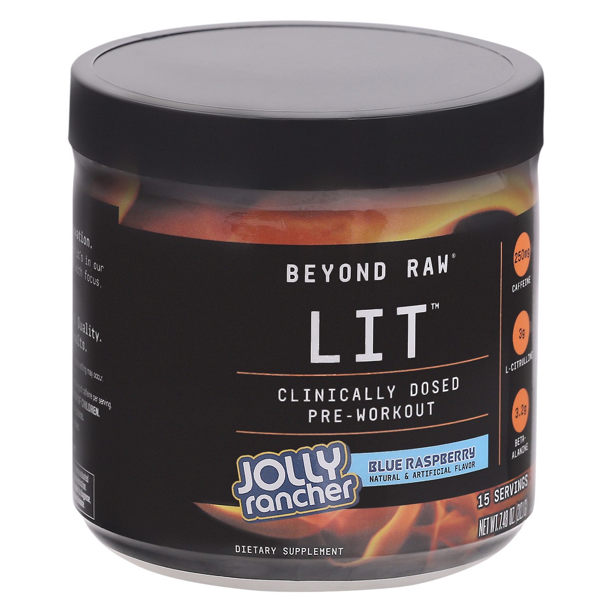 slide 2 of 13, Beyond Raw Lit Blue Raspberry Clinically Dosed Pre-Workout 7.48 oz Jar, 7.48 oz