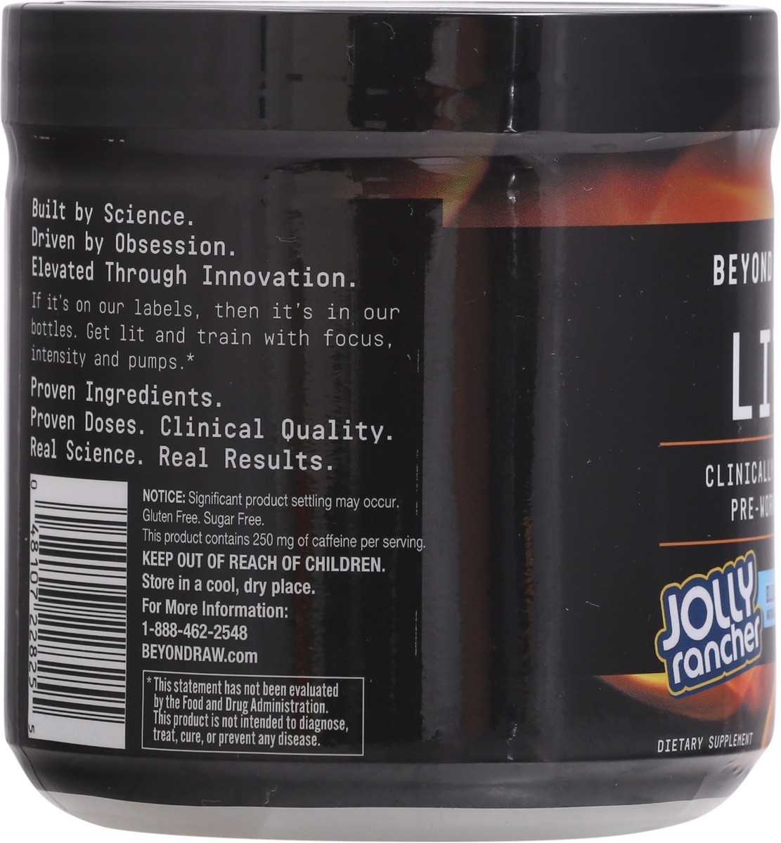 slide 8 of 13, Beyond Raw Lit Blue Raspberry Clinically Dosed Pre-Workout 7.48 oz Jar, 7.48 oz