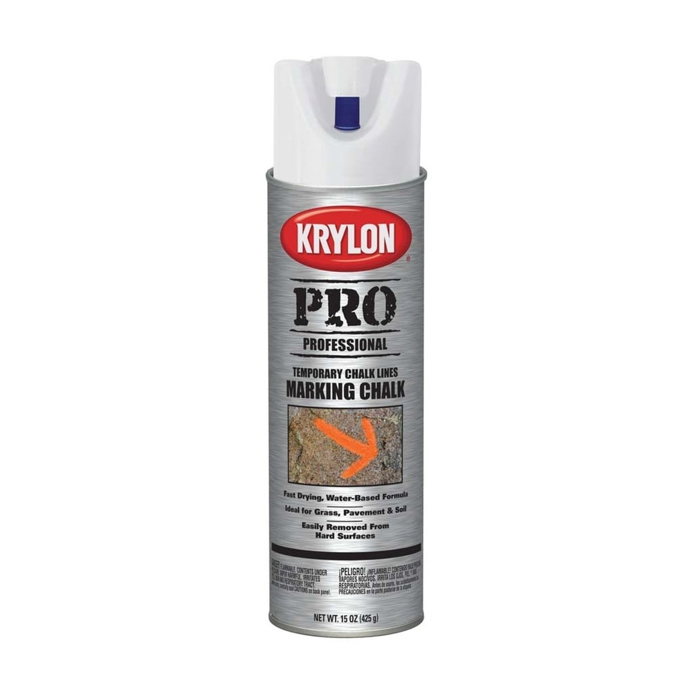 slide 1 of 1, Krylon Professional Marking White Chalk Spray Paint, 15 oz