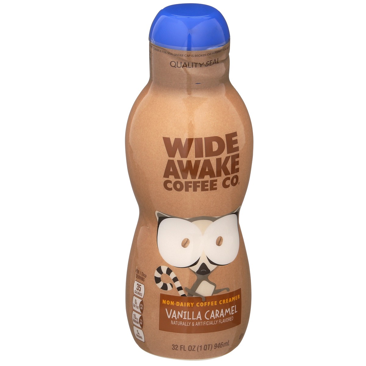 slide 2 of 9, Wide Awake Coffee Co. Coffee Creamer, Non-Dairy, Vanilla Caramel, 32 oz