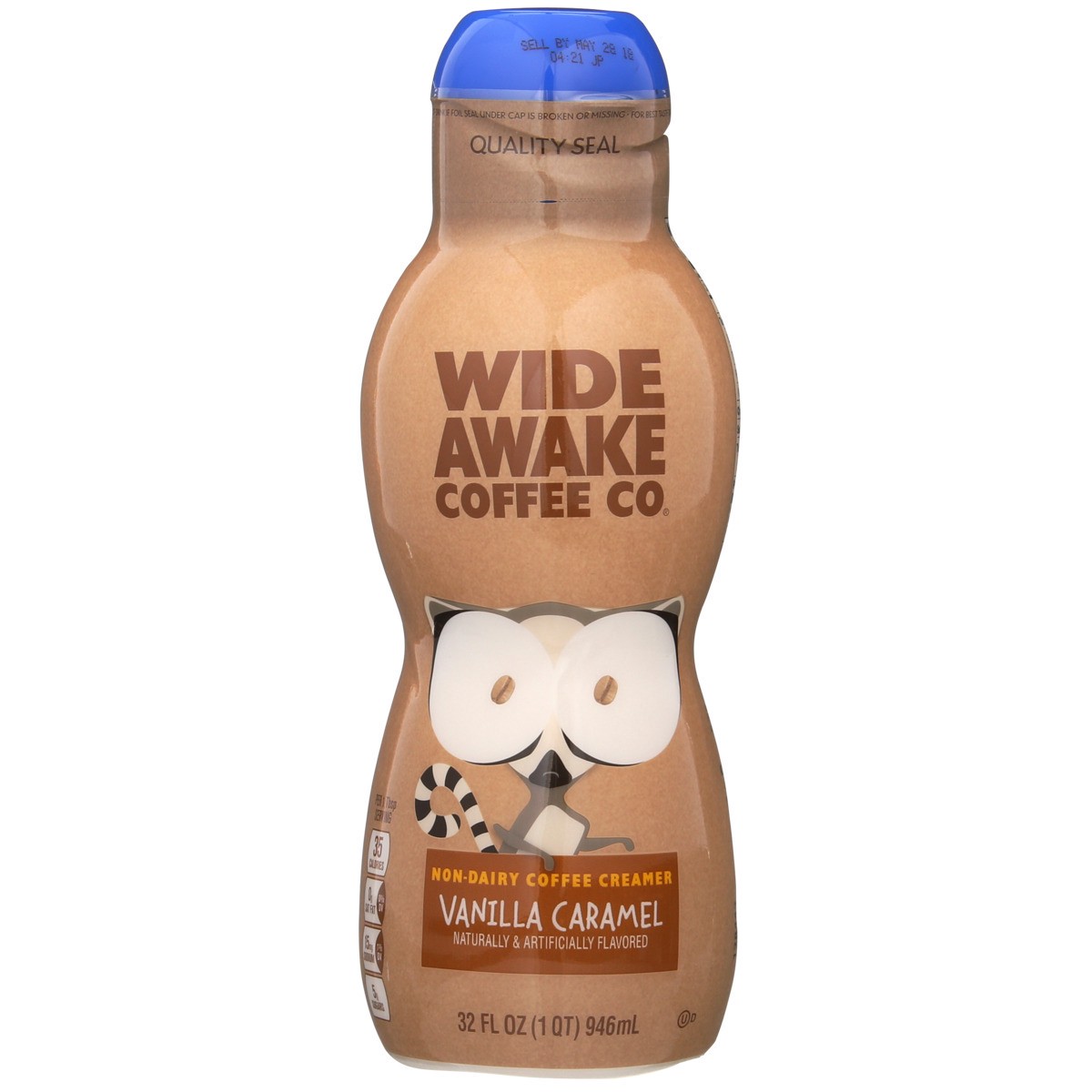 slide 8 of 9, Wide Awake Coffee Co. Coffee Creamer, Non-Dairy, Vanilla Caramel, 32 oz