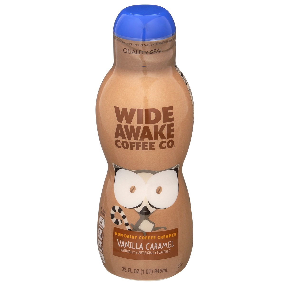 slide 1 of 9, Wide Awake Coffee Co. Coffee Creamer, Non-Dairy, Vanilla Caramel, 32 oz