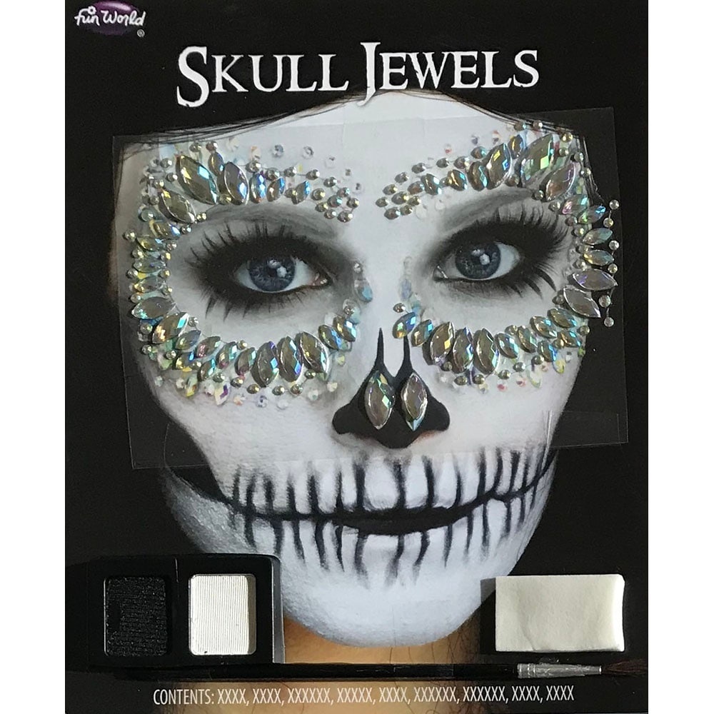 slide 1 of 1, Fun World Skull Jewels Makeup Kit, 1 ct