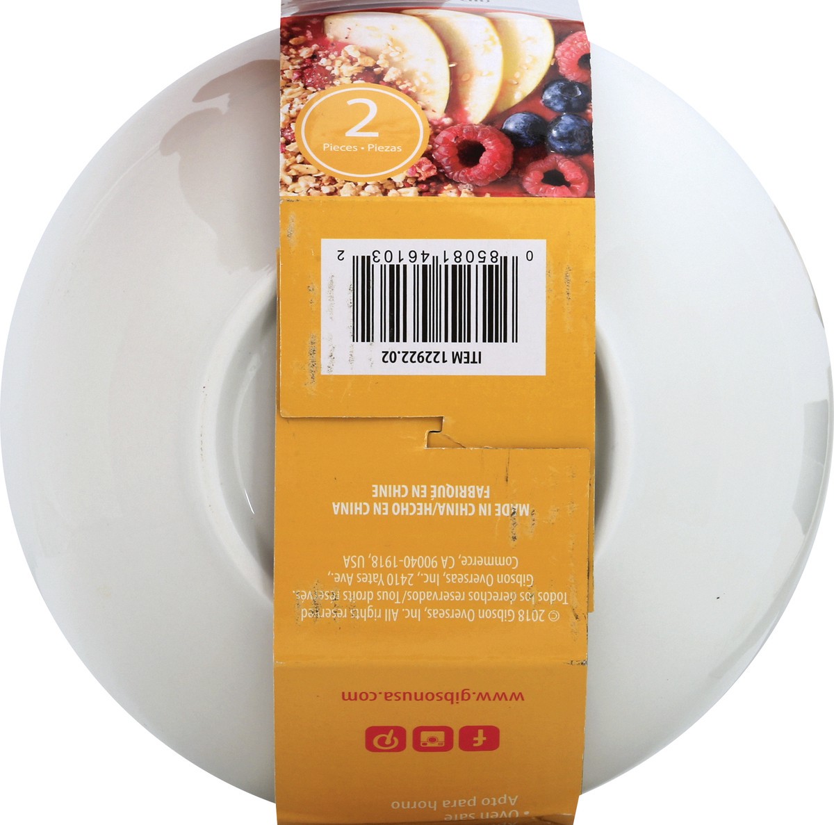 slide 4 of 7, Gibson Home Bistro Bowl Set, White, 2 ct