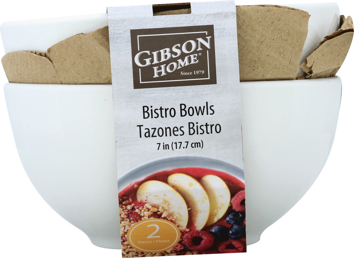 slide 5 of 7, Gibson Home Bistro Bowl Set, White, 2 ct