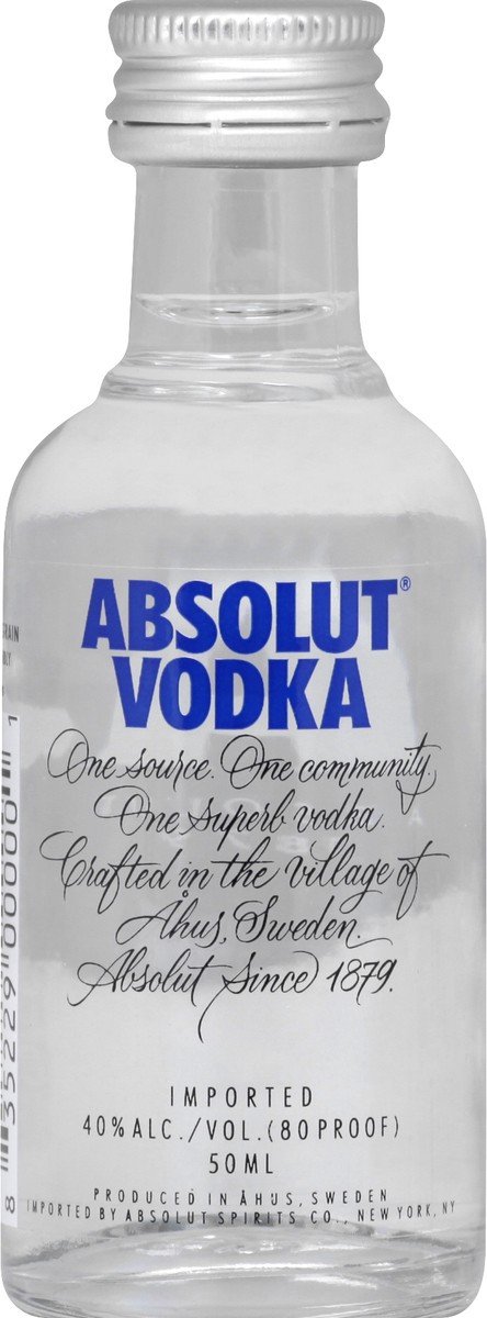 slide 1 of 7, Absolut Vodka 50 ml, 50 ml