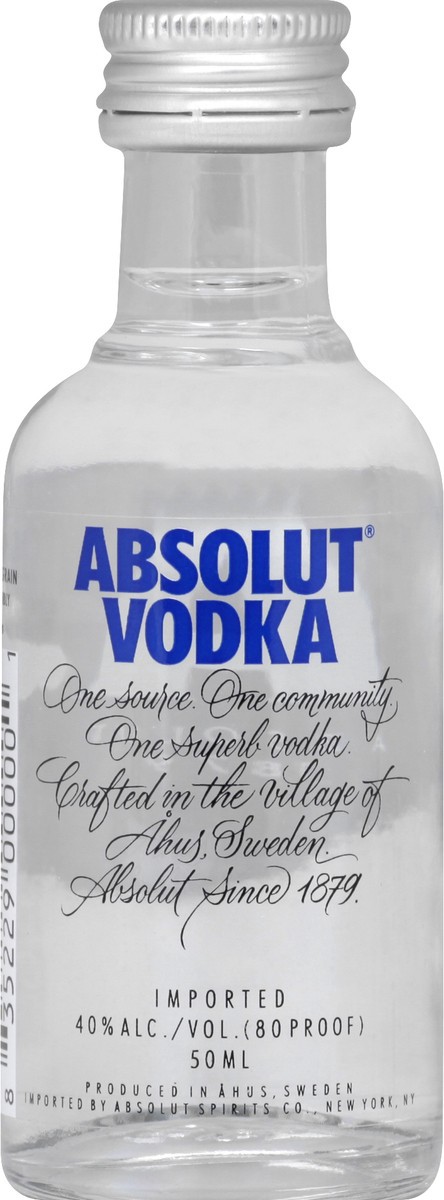 slide 4 of 7, Absolut Vodka 50 ml, 50 ml