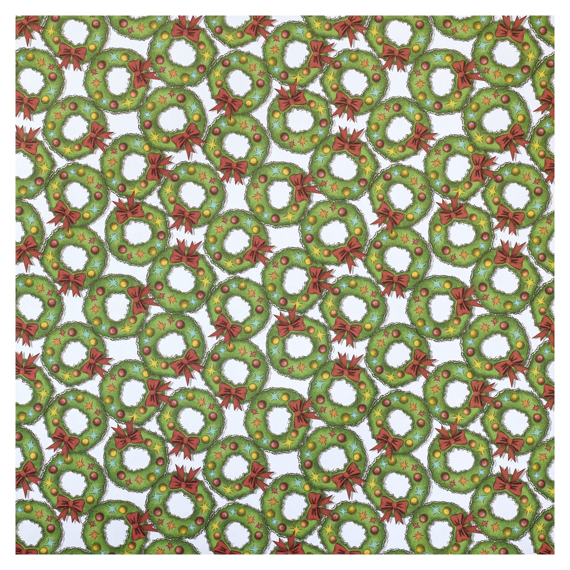 slide 2 of 4, Candy Cane & Wreath Paper By Recollections, 12" X 12", 12 in x 12 in