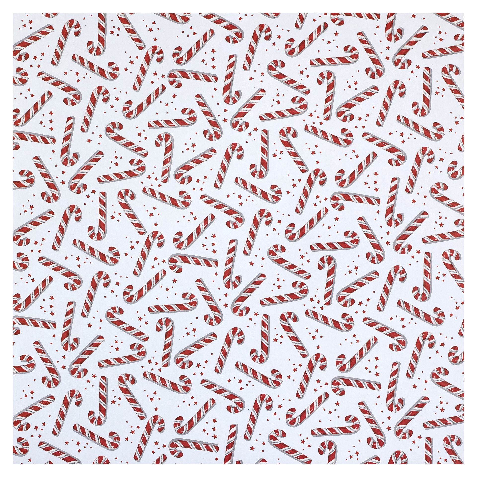 slide 4 of 4, Candy Cane & Wreath Paper By Recollections, 12" X 12", 12 in x 12 in