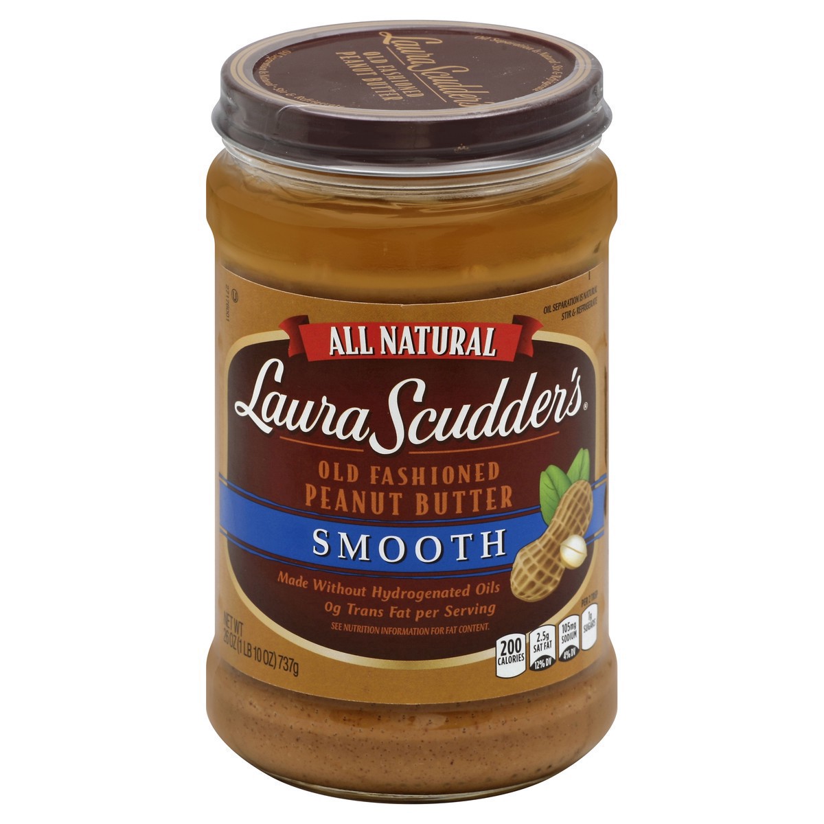 slide 4 of 13, Laura Scudder Natural Creamy Peanut Butter - 26oz, 26 oz