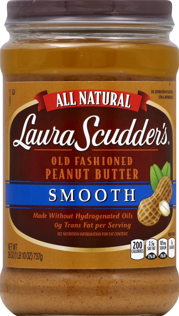 slide 1 of 13, Laura Scudder's Peanut Butter 26 oz, 26 oz
