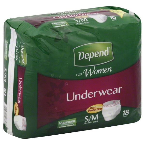 slide 1 of 1, Depend For Women Maximum Absorbency Small/Medium Underwear, 18 ct