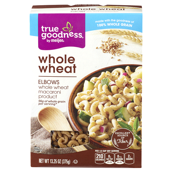 slide 1 of 1, True Goodness Whole Wheat Elbow Macaroni, 13.25 oz