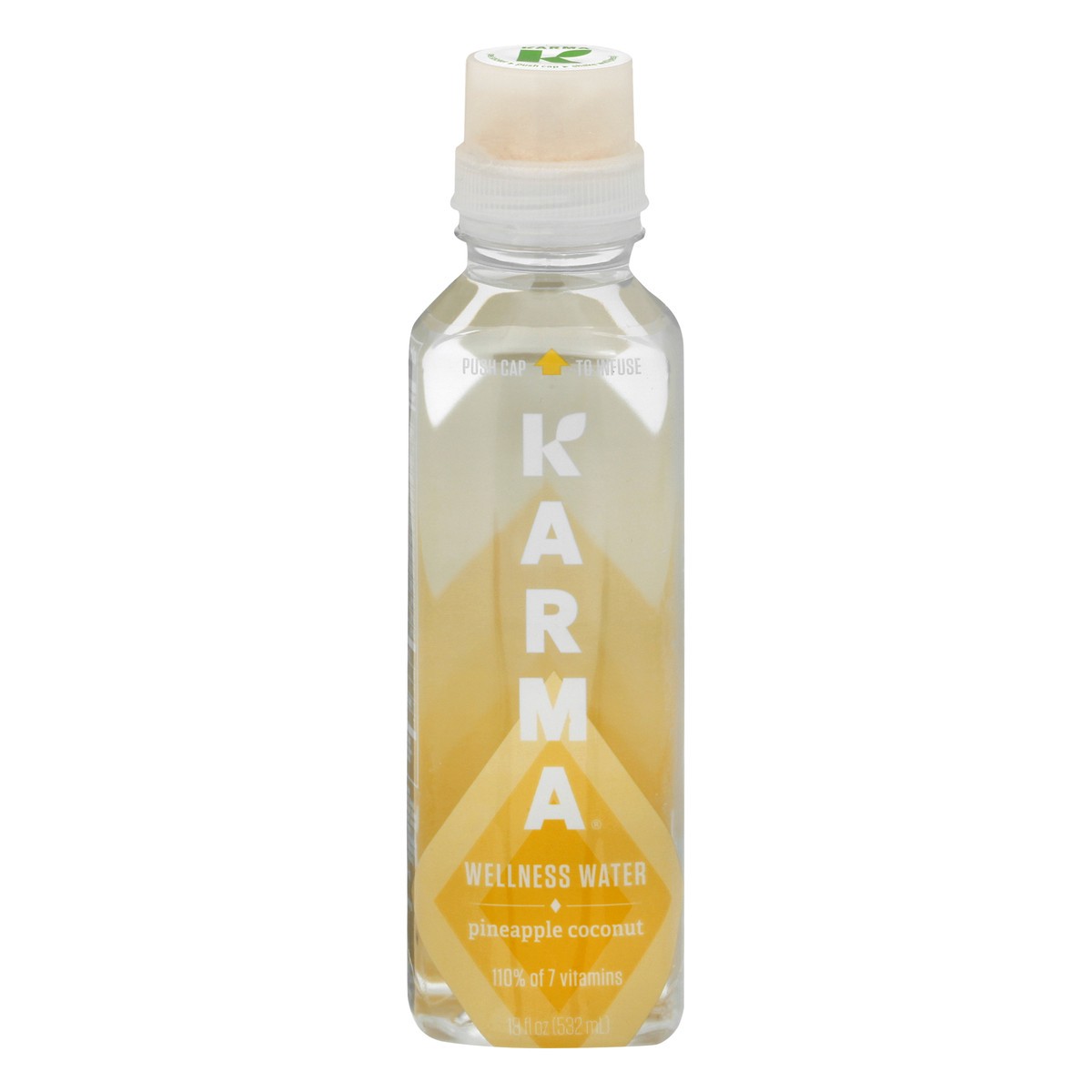 slide 1 of 9, Karma Wellness Water Pineapple Coconut, 18 fl oz