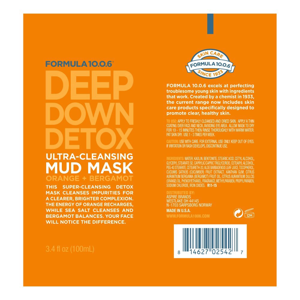 slide 2 of 2, Formula 10.0.6 Deep Down Detox Mud Mask, 3.4 oz