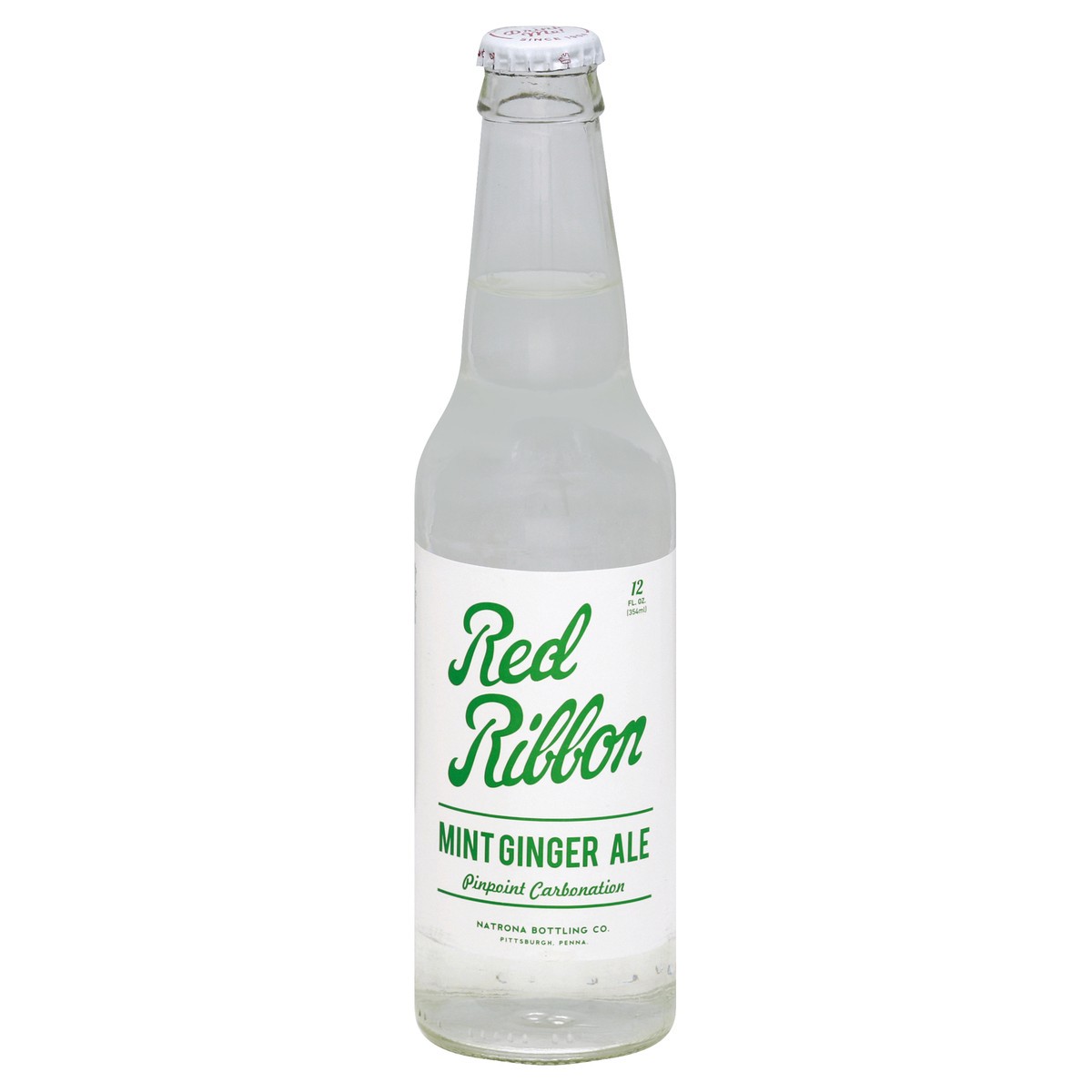 slide 2 of 5, Red Ribbon Soda, Mint Ginger Ale, Low Sodium - 12 oz, 12 oz