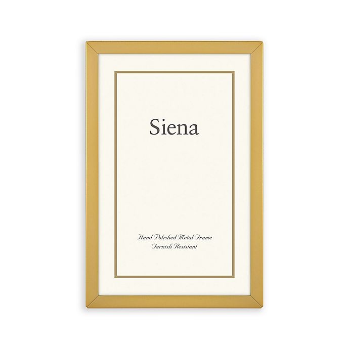 slide 1 of 1, Siena Cast Metal Narrow Frame with Gold Plating, 4 in x 6 in