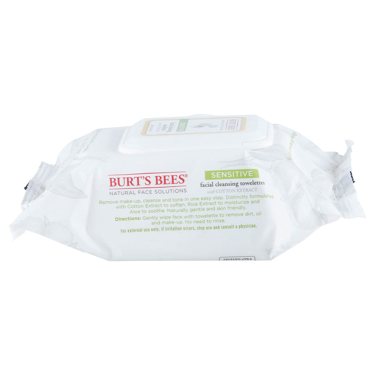 slide 53 of 137, Burt's Bees Soothing Facial Cleanser and Makeup Remover Towelettes with Aloe Vera for Sensitive Skin, Made with Upcycled Cotton, 30 Count, 30 ct