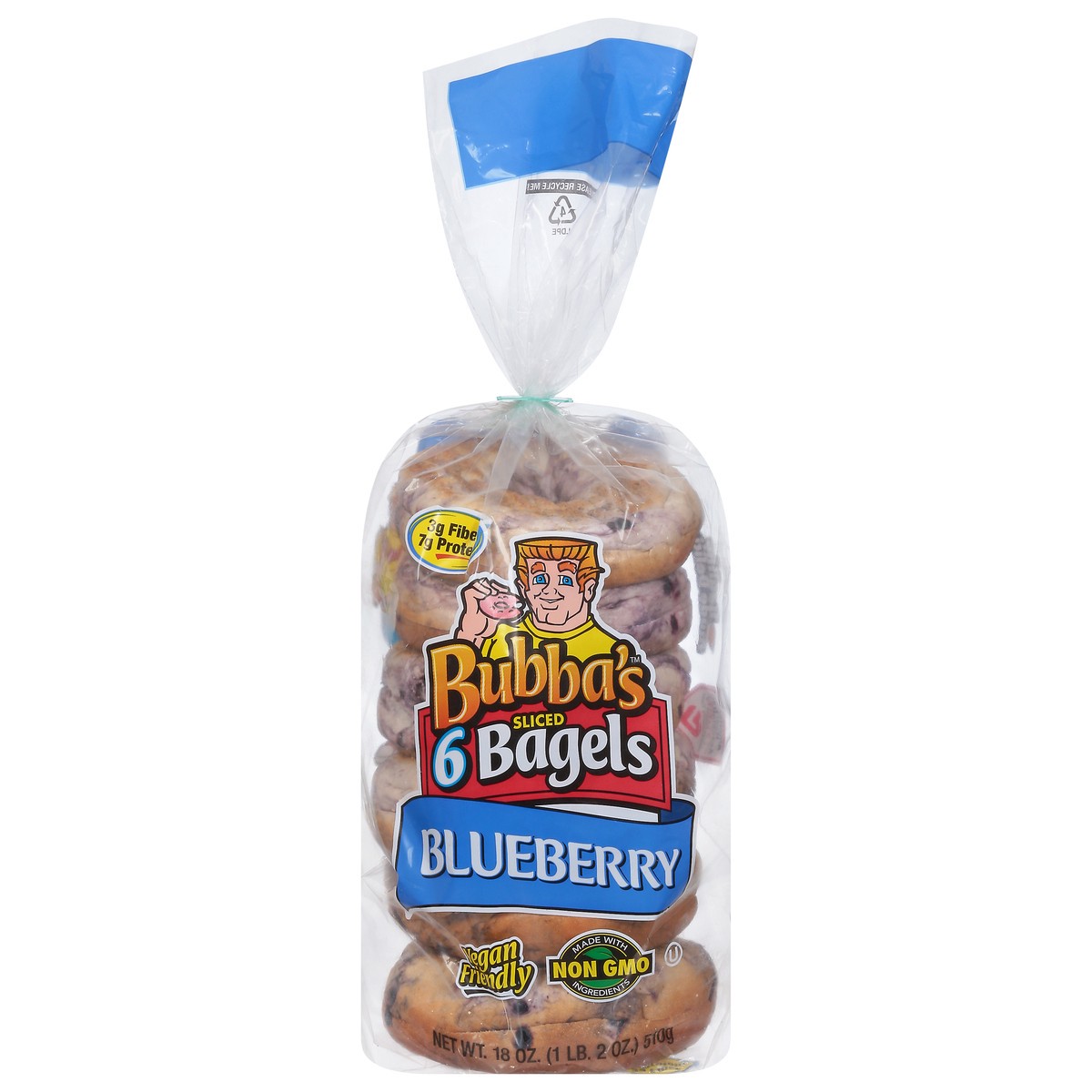 slide 1 of 5, Bubba's Premium Blueberry Bagels, 6 ct; 18 oz