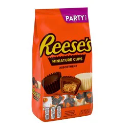 REESE'S Miniatures Assorted Flavored Peanut Butter Cups, Candy Party Pack, 32.1 oz
