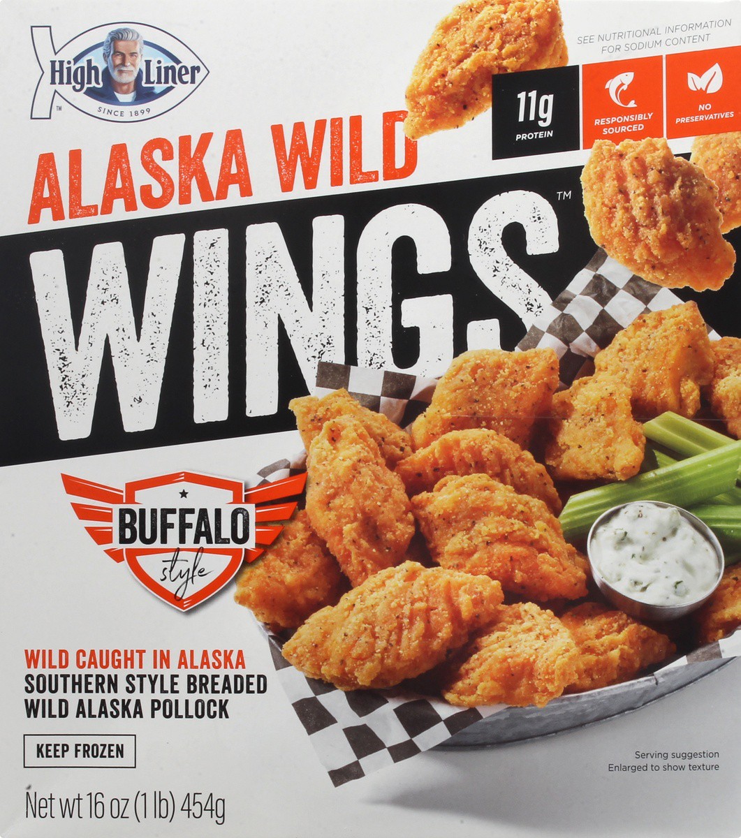 slide 6 of 9, High Liner Buffalo Style Alaska Wild Wings 16 oz, 16 oz