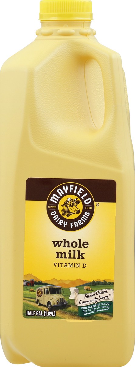 slide 3 of 6, Mayfield Vitamin D Milk, Whole Milk Half Gallon - 1 Jug, 1/2 gal