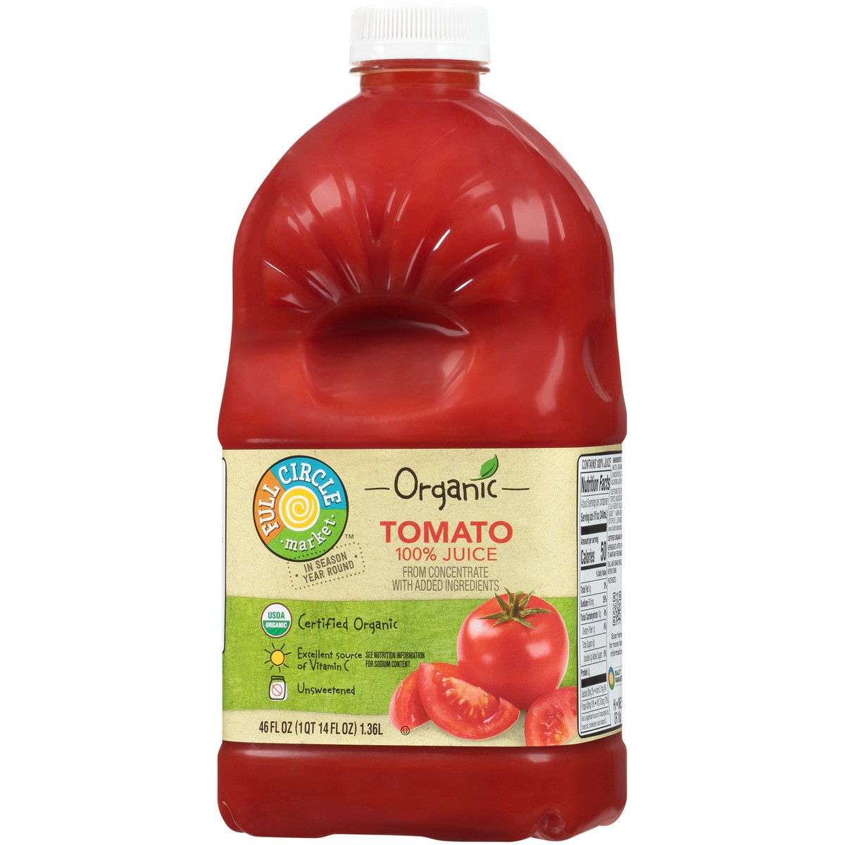 slide 8 of 9, Full Circle Market 100% Tomato Juice From Concentrate - 46 fl oz, 46 fl oz