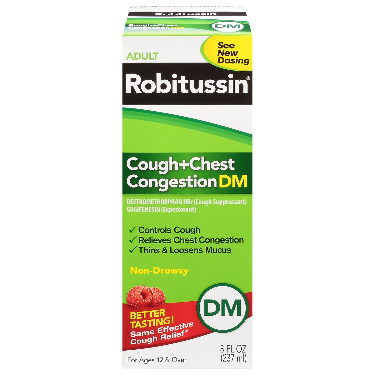 slide 1 of 1, Robitussin Adult DM Cough + Chest Congestionoz, 8 fl oz