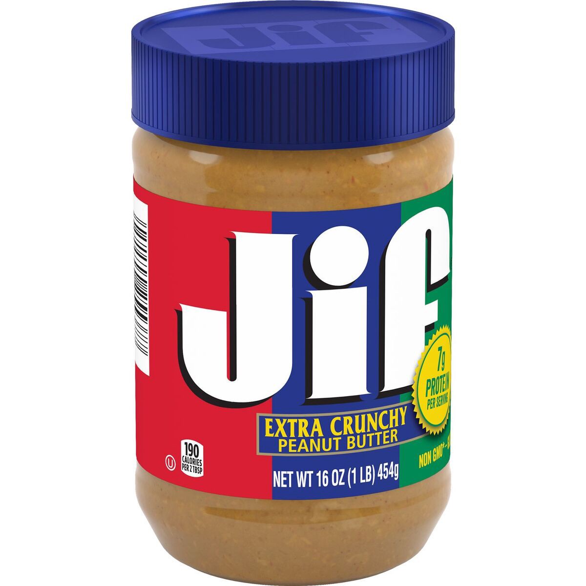 slide 2 of 8, Jif Extra Crunchy Peanut Butter, 16-Ounce Jar, 16 oz