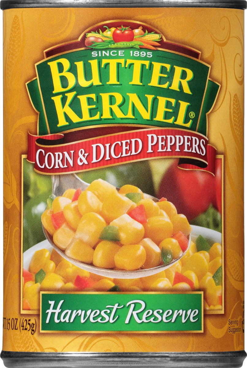 slide 9 of 10, Butter Kernel Corn & Diced Peppers, 15 oz