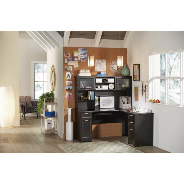 slide 3 of 6, Realspace Magellan 59""W L-Shape Corner Desk, Espresso, 1 ct