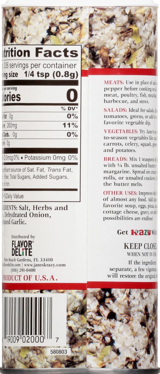 slide 3 of 12, Jane's Krazy Mixed-Up Seasonings Original Mixed-Up Salt 9.5 oz, 9.5 oz
