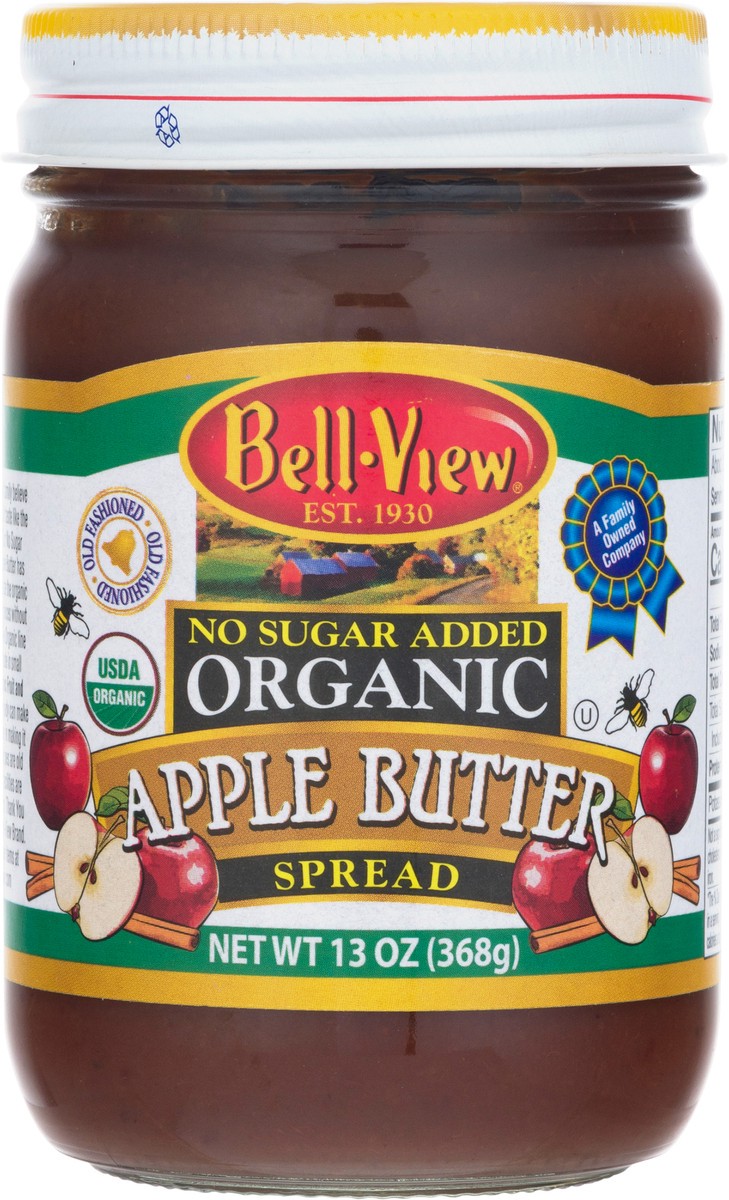 slide 1 of 12, Bell-View Organic No Sugar Added Apple Butter Spread 13 oz, 13 oz