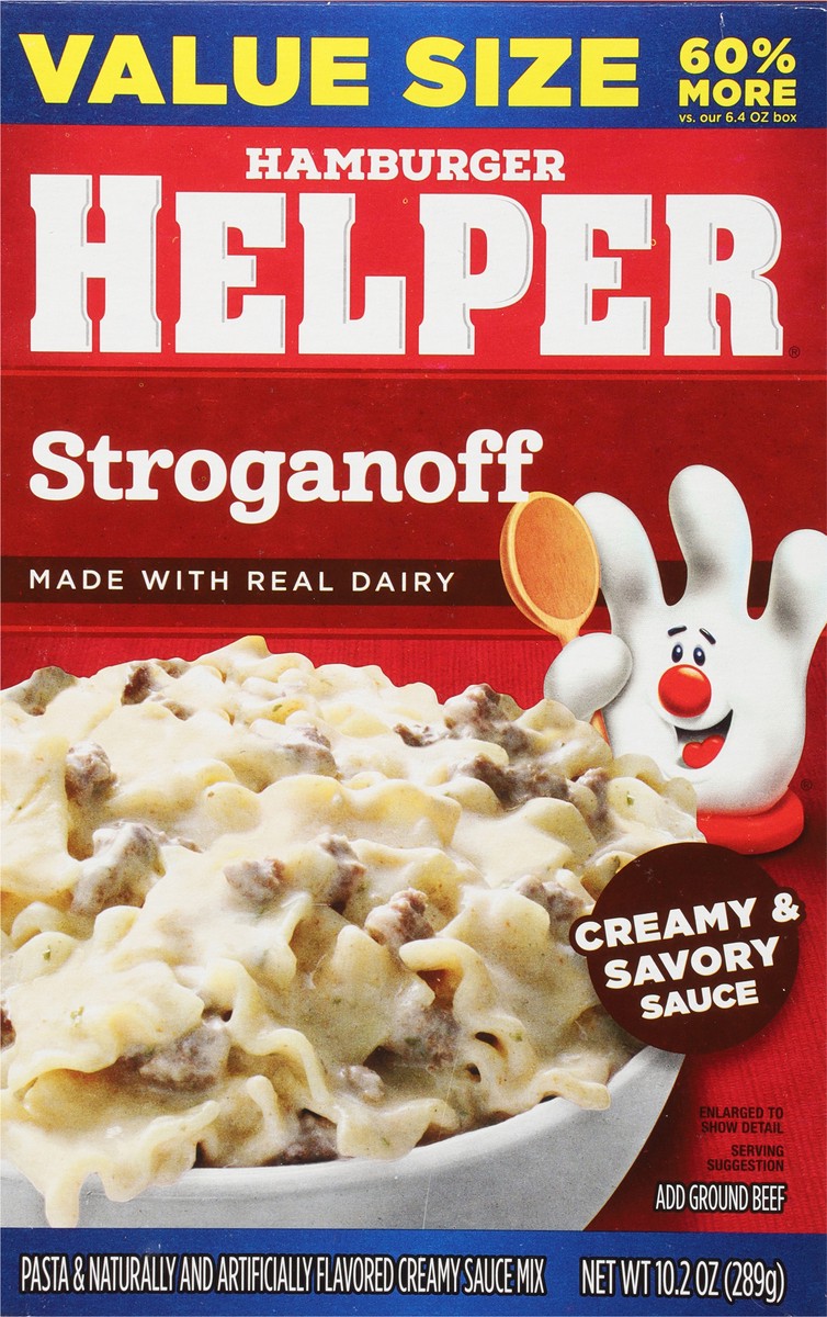slide 7 of 13, Hamburger Helper Creamy & Savory Sauce Stroganoff Value Size 10.2 oz, 10.2 oz