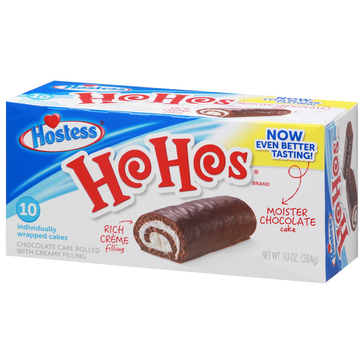 slide 6 of 10, HOSTESS HOHOS, Rolled Chocolate Cake With Creamy Filling, Individually Wrapped - 10 Count /10 oz, 10 oz